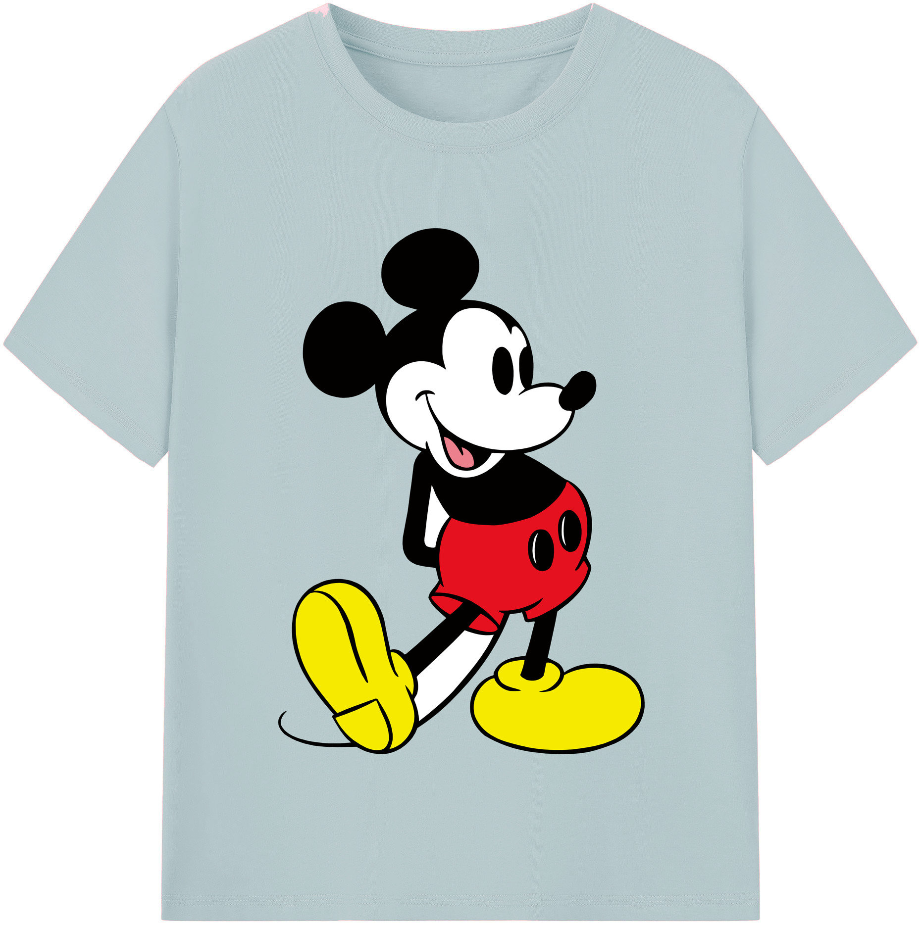（画像用） ミッキーマウス Mickey Mouse 綿100％半袖Tシャツ（フロントプリント）